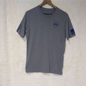 Under Armour Mens Freedom Flag T Shirt Gray Small